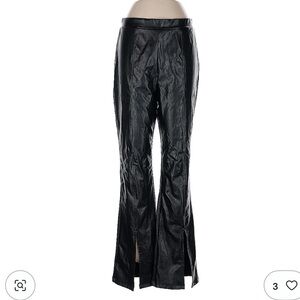 Faux Leather Flare Pants
